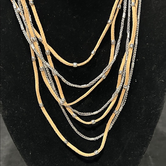 Christopher & Banks Gold and Silver Layered Necklace - Picture 4 of 11